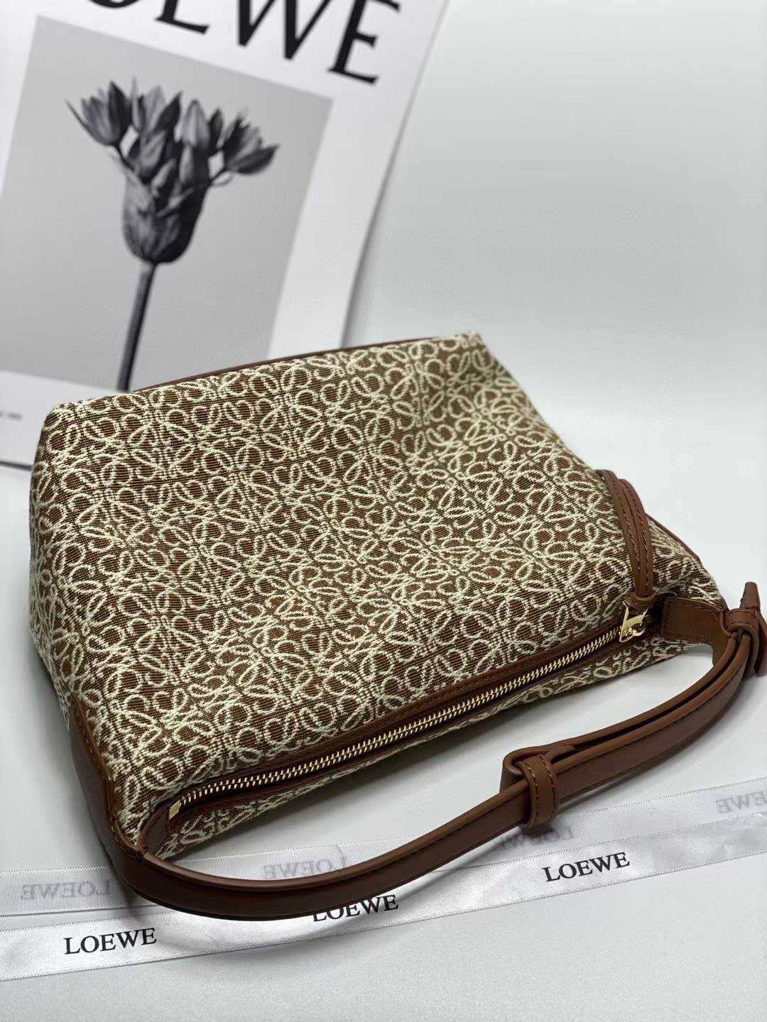 Loewe Small Anagram Jacquard Cubi Bag
