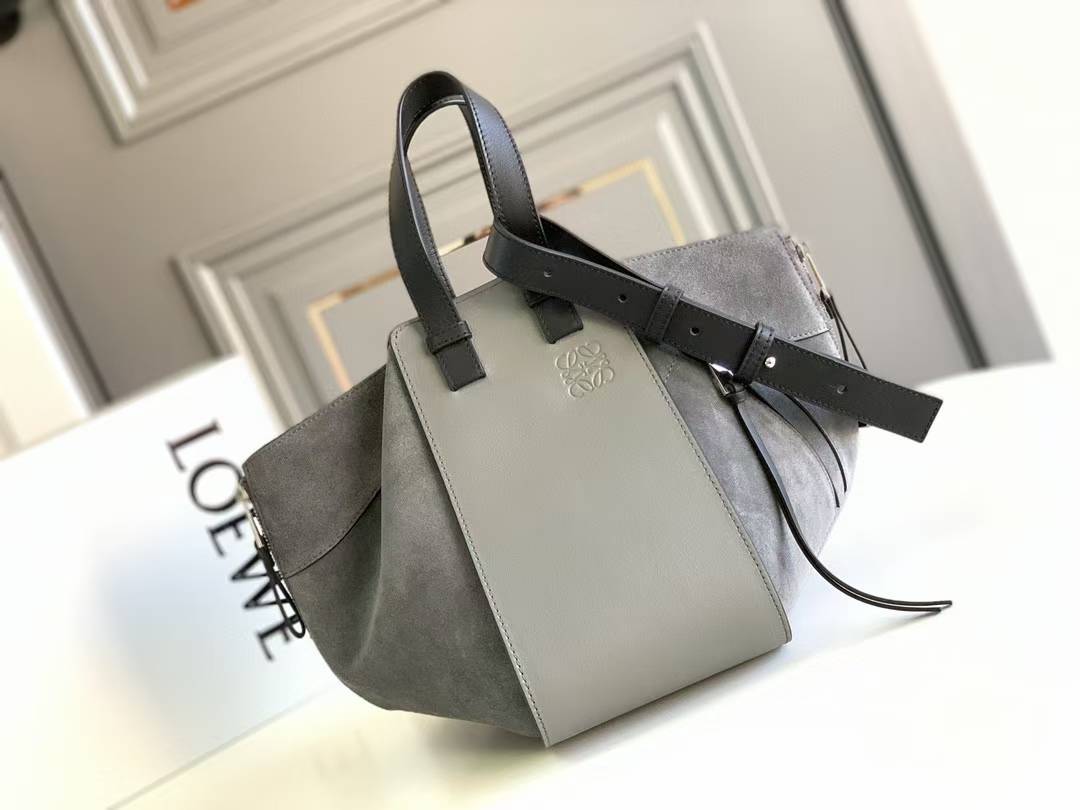 Loewe Small Hammock Shoulder Bag, typically crafted from a combination of leather and suede