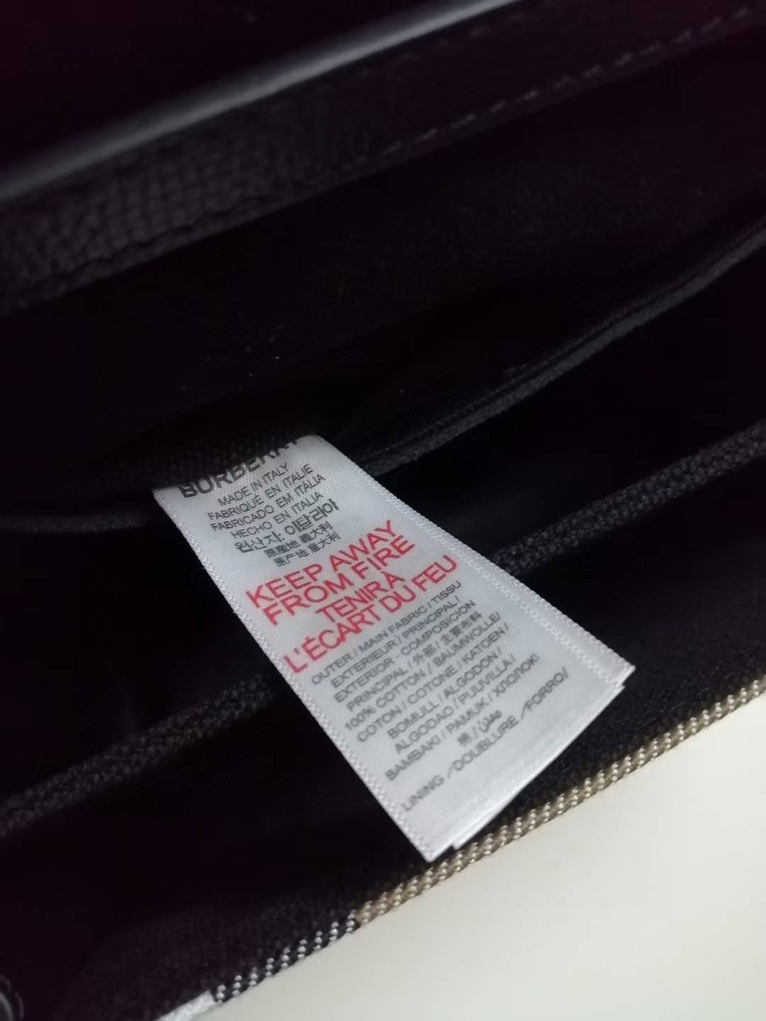 Burberry Small Macken House Check Derby Leather Crossbody Bag