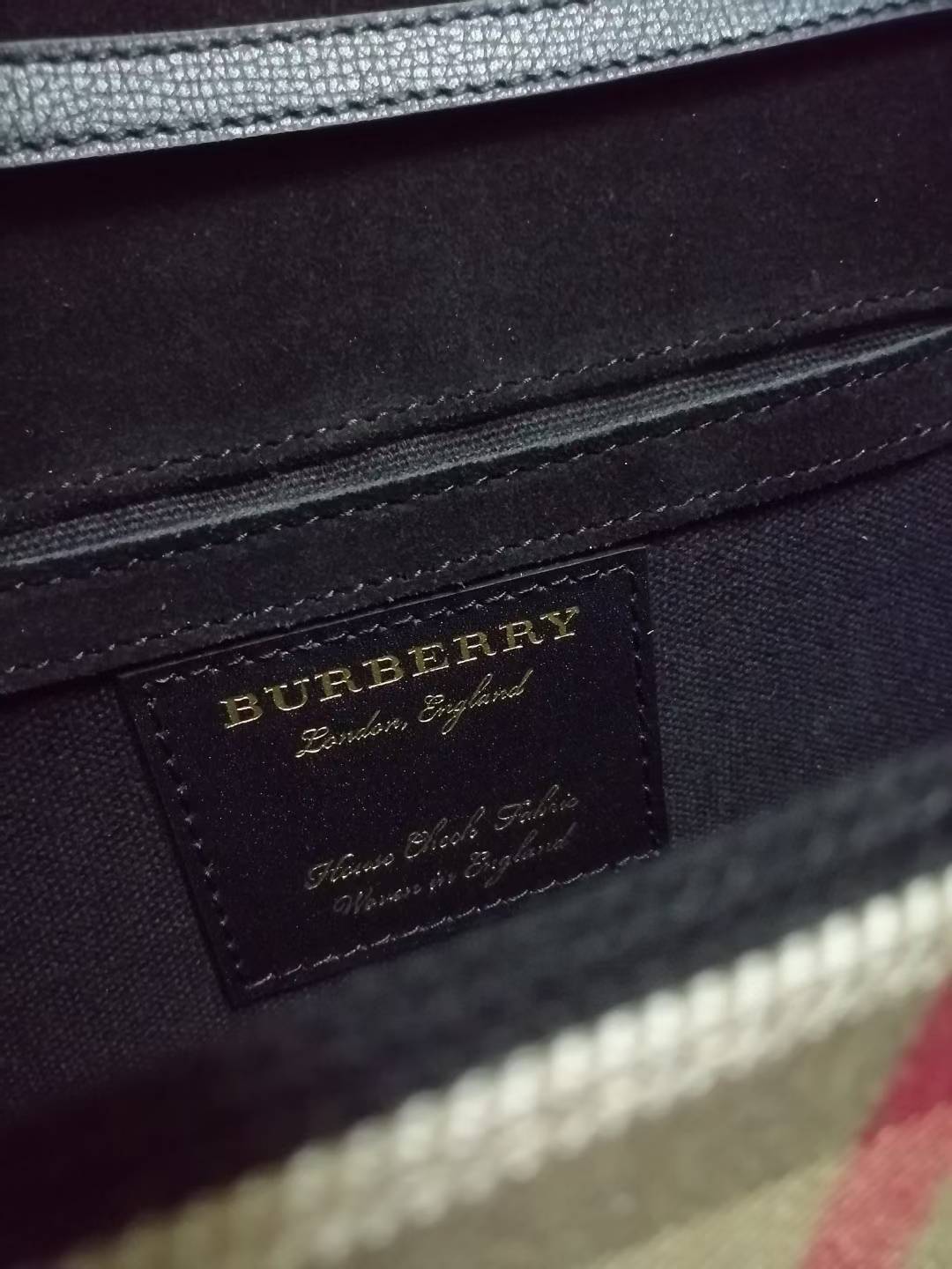 Burberry Small Macken House Check Derby Leather Crossbody Bag