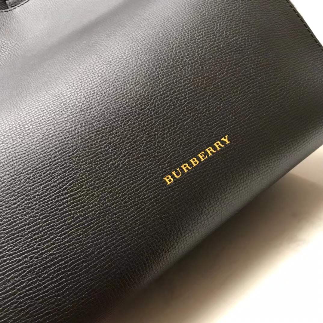 Burberry Small Canterbury Tote in black leather