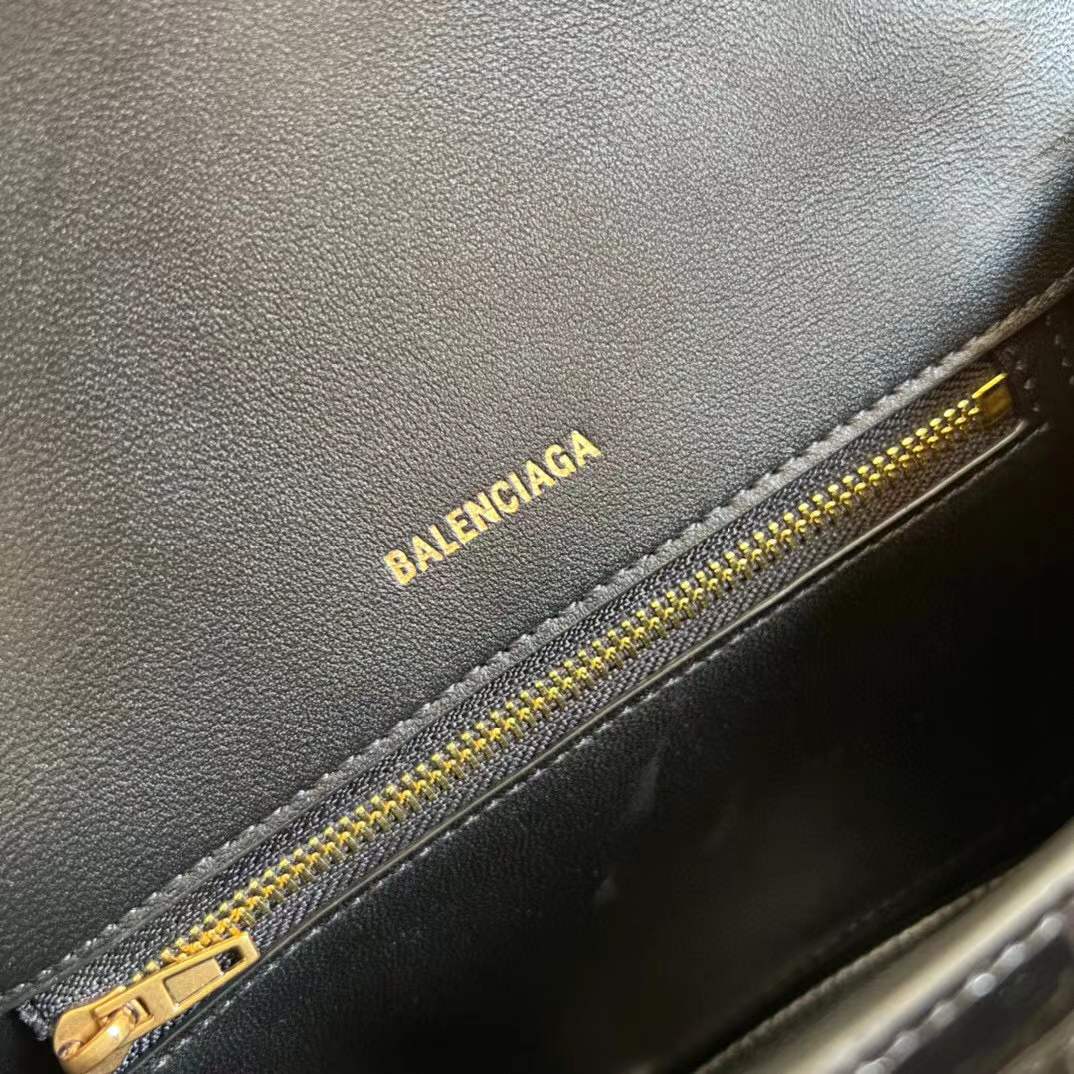 Balenciaga Crocodile Embossed Hourglass Top Handle bag