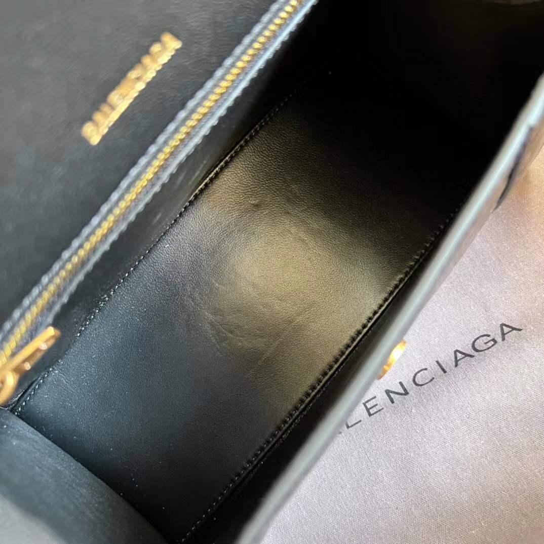 Balenciaga Crocodile Embossed Hourglass Top Handle bag