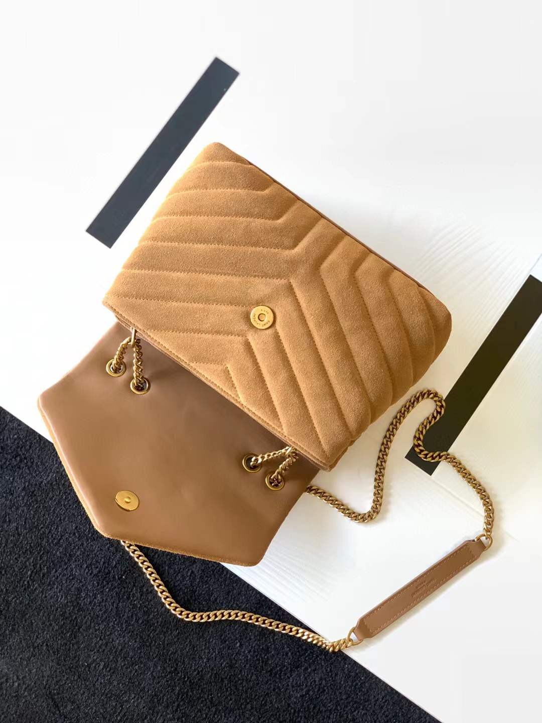 Saint Laurent Loulou small suede shoulder bag