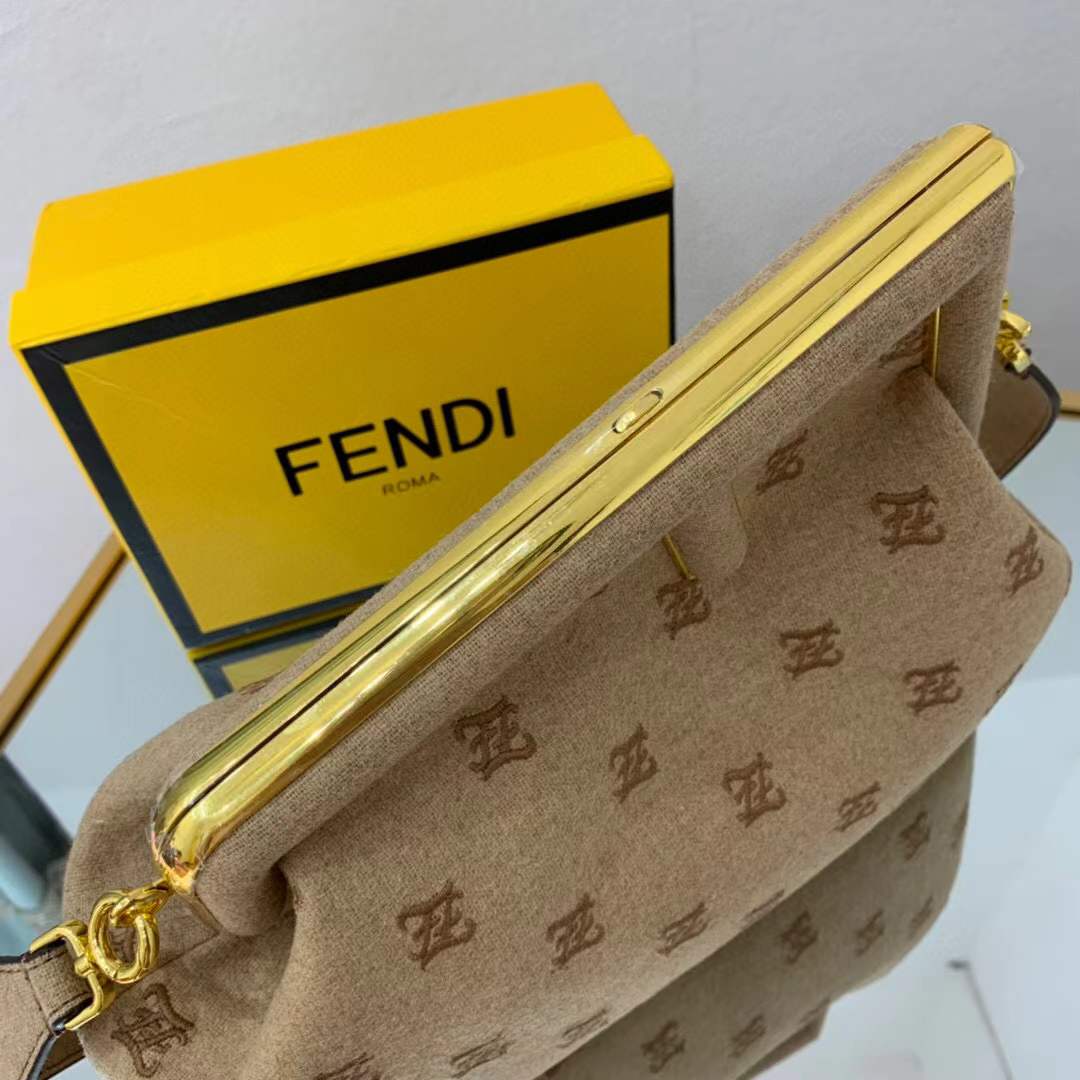Fendi First Bag FF Karligraphy Flannel Medium