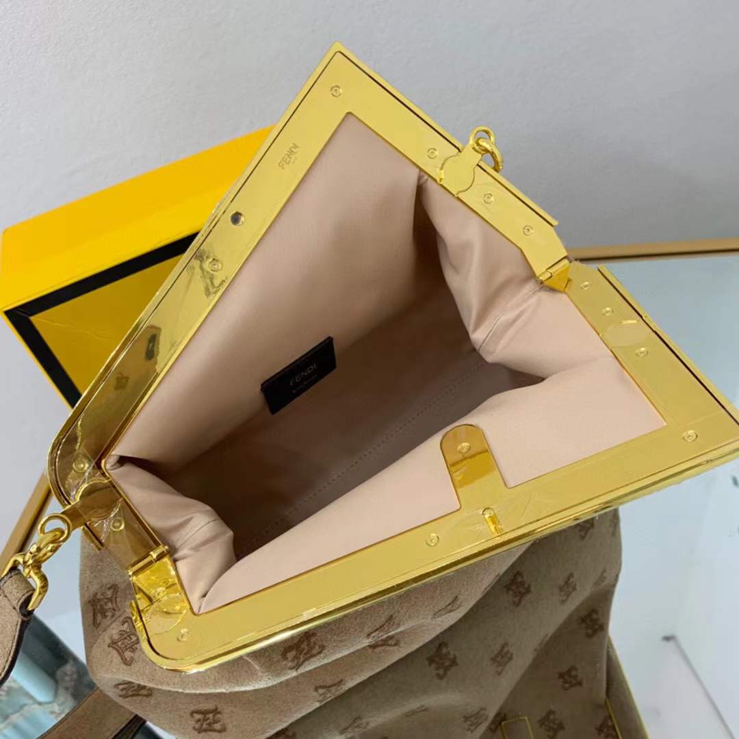 Fendi First Bag FF Karligraphy Flannel Medium