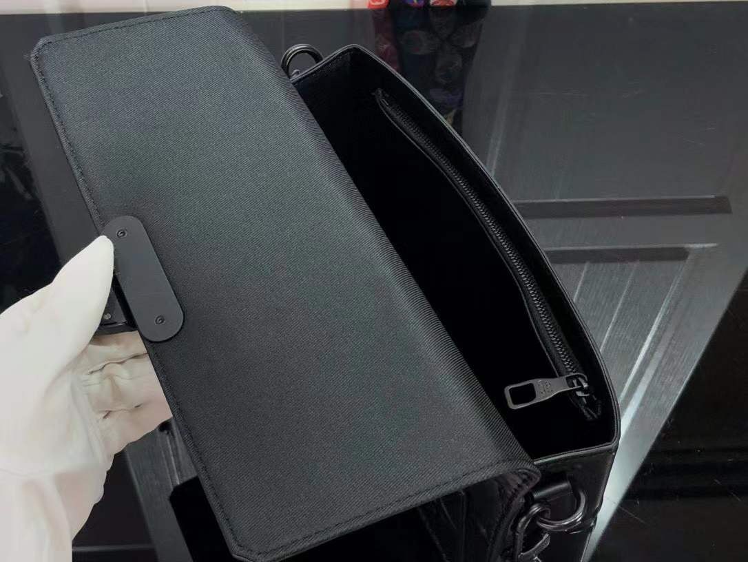 Loewe Small Postal Bag in black calf leather