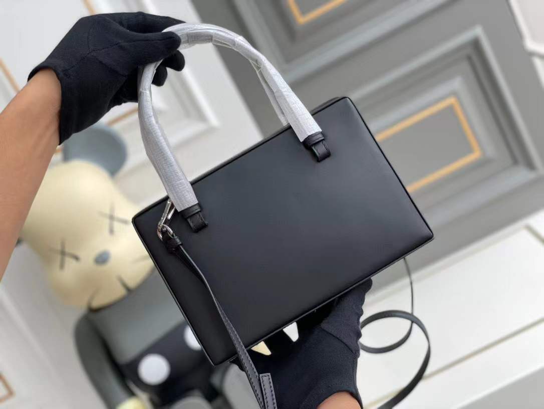 Loewe Small Postal Bag in black calf leather