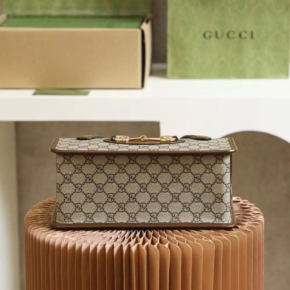 Gucci Horsebit 1955 Mini Top Handle Bag in GG Supreme Canvas