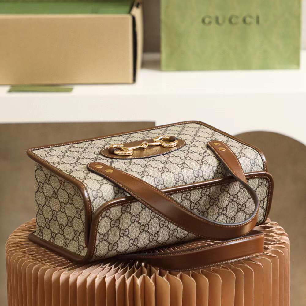 Gucci Horsebit 1955 Mini Top Handle Bag in GG Supreme Canvas