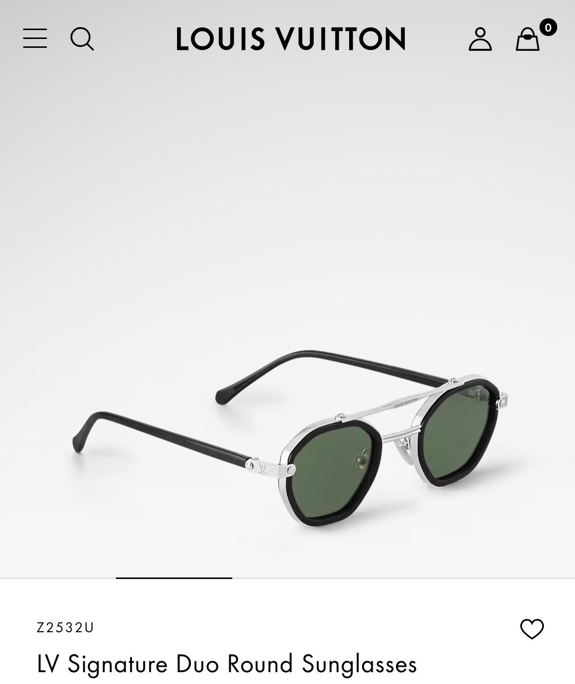 LV Z2532U Signature Duo Round Sunglasses