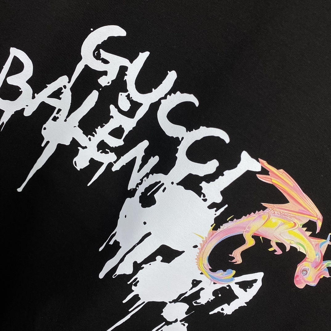 Balenciaga x Gucci limited-edition graphic t-shirt featuring a collaboration logo design