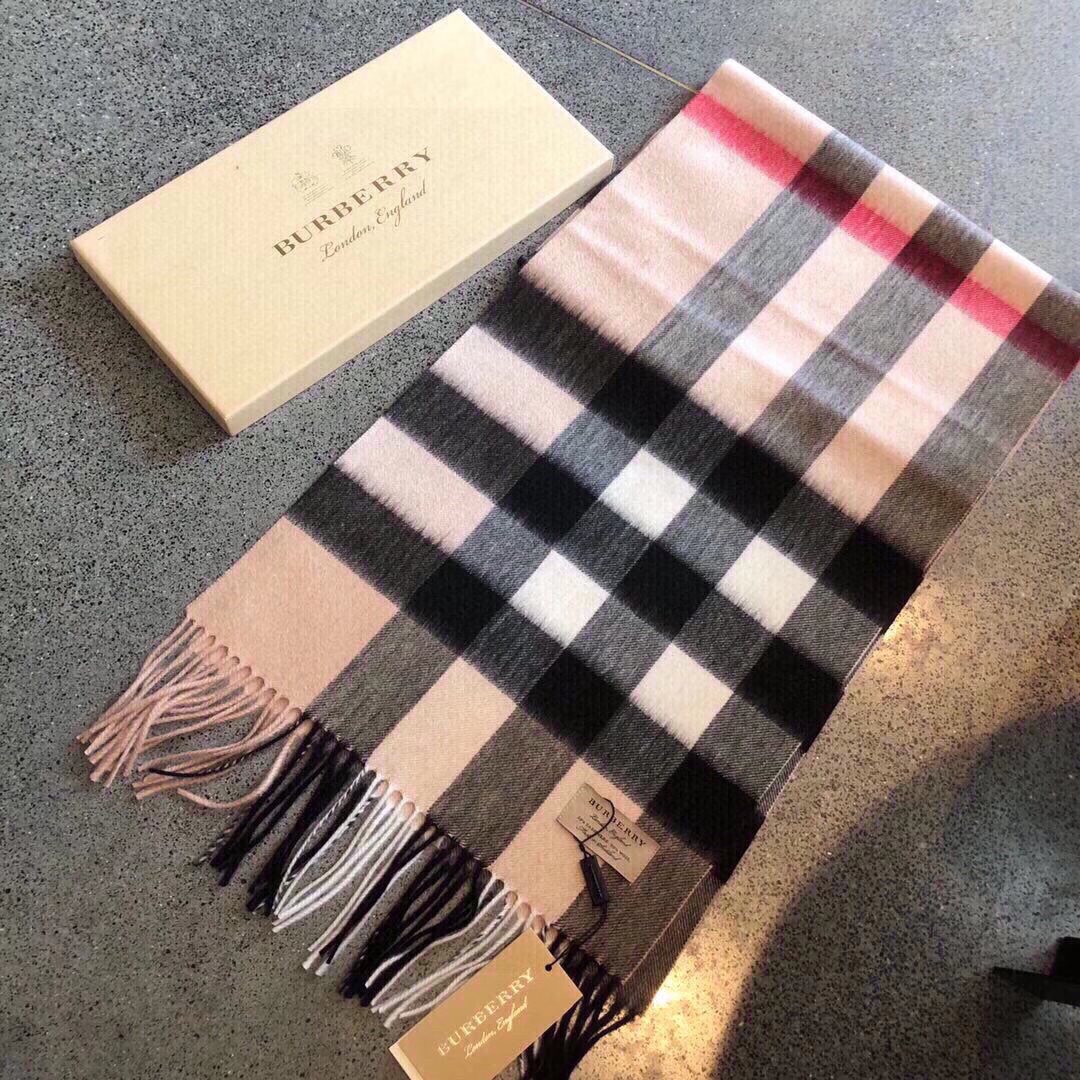 Burberry check pattern cashmere scarf