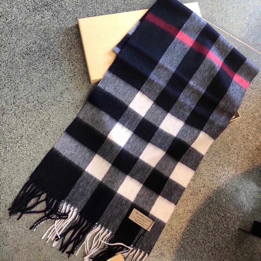 Burberry check pattern cashmere scarf