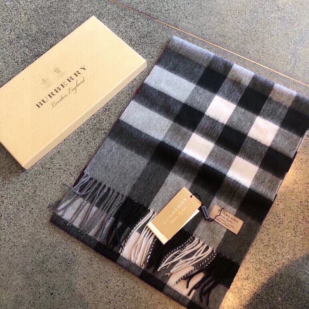Burberry check pattern cashmere scarf