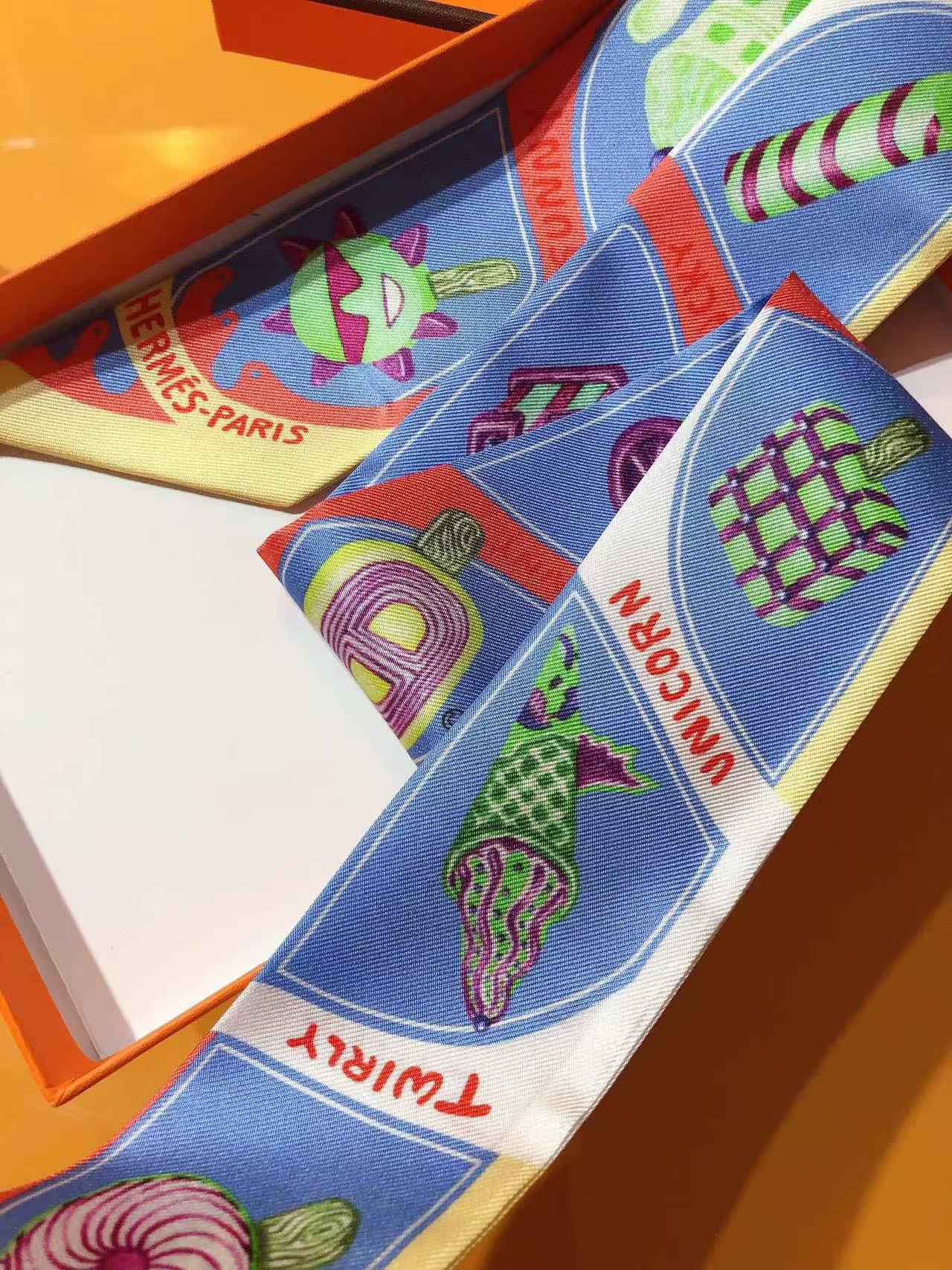 Hermès Twilly silk scarves all colors