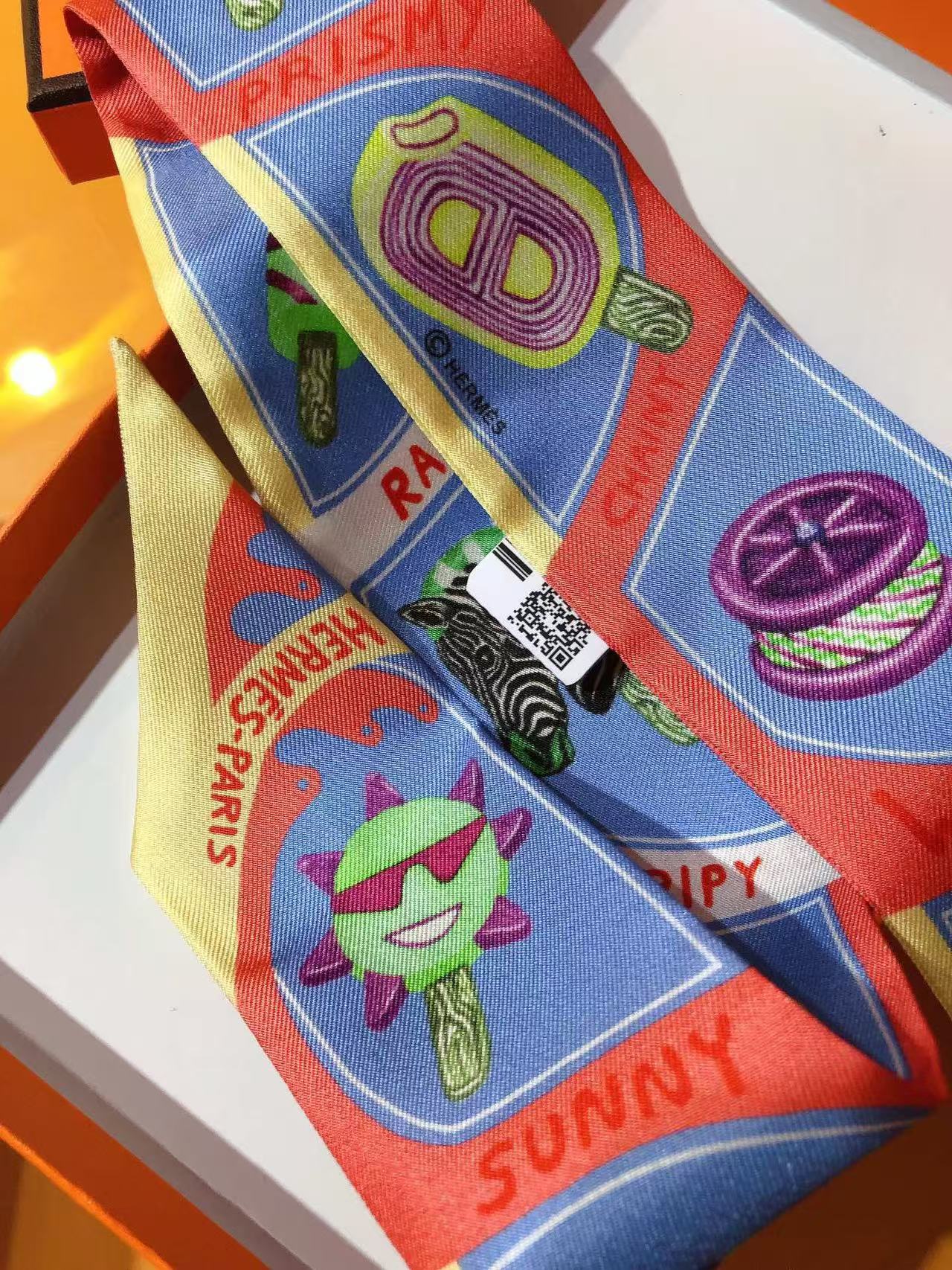 Hermès Twilly silk scarves all colors