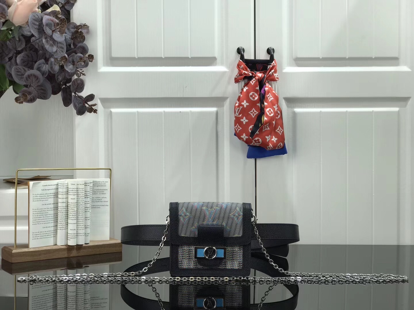 LV Bumbag Dauphine Damier Monogram LV Pop BB Blue.