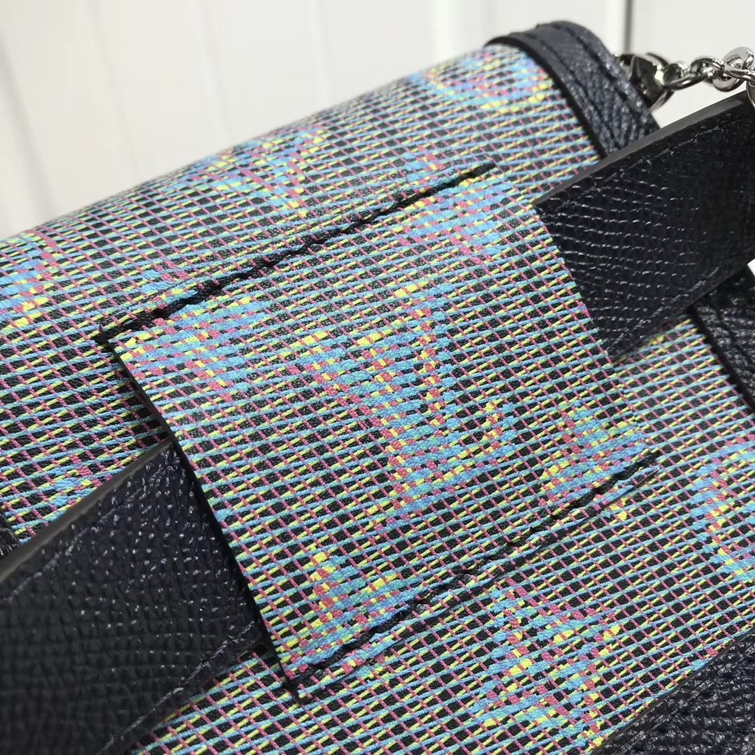 LV Bumbag Dauphine Damier Monogram LV Pop BB Blue.