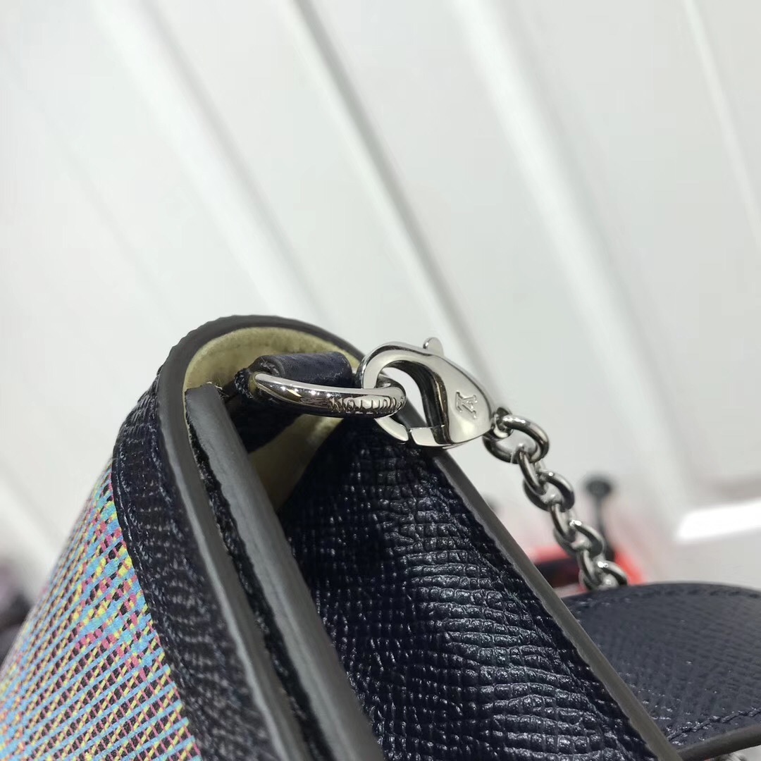 LV Bumbag Dauphine Damier Monogram LV Pop BB Blue.