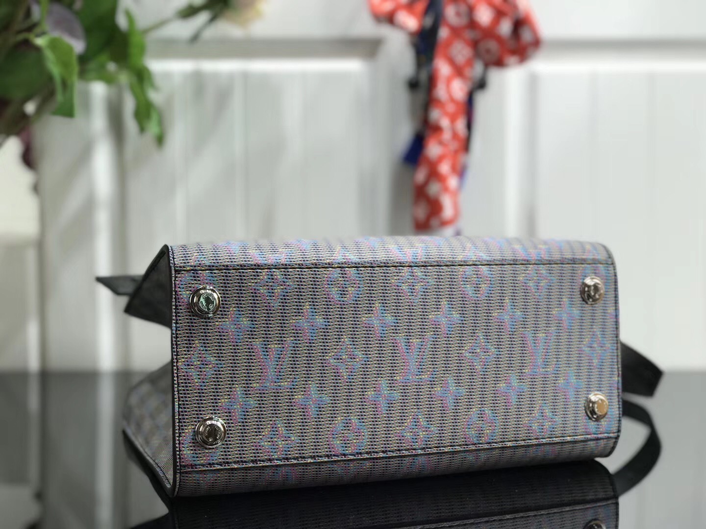 LV City Steamer Damier Monogram LV Pop Mini bag in blue.