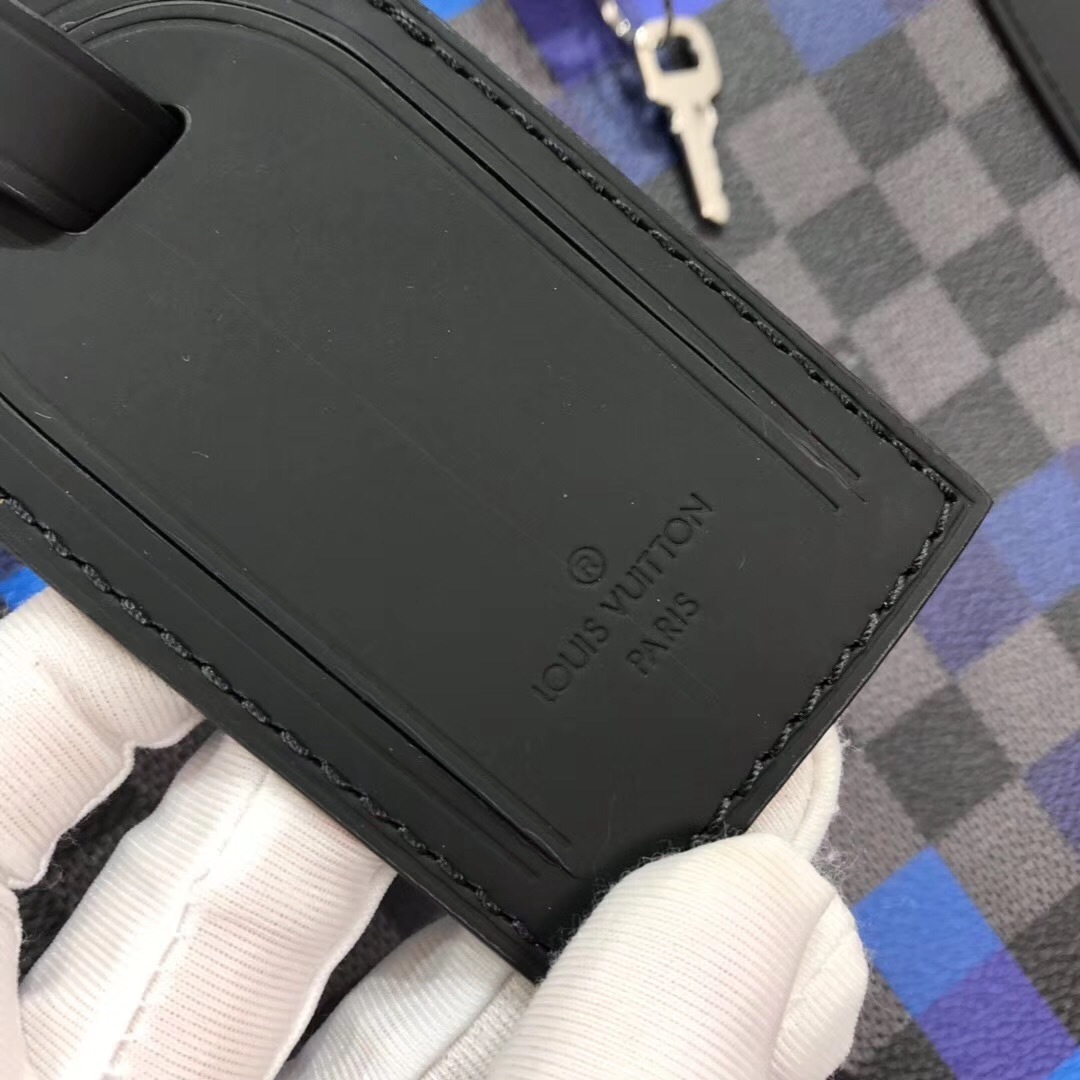 LV Limited Edition Damier Graphite Pixel Keepall Bandoulière 50 duffel bag.