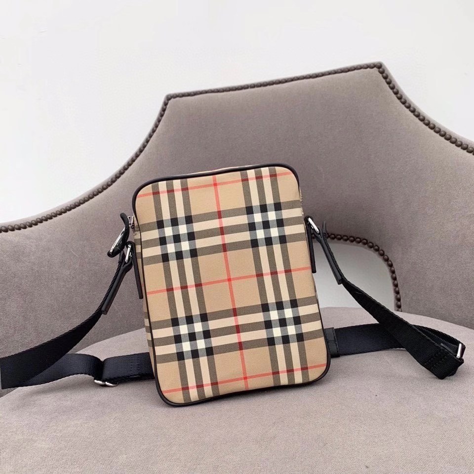Burberry Vintage Check Crossbody Bag, typically identified as the "Freddie" model.