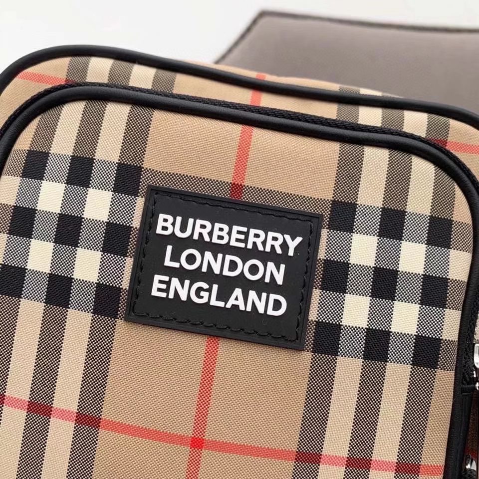Burberry Vintage Check Crossbody Bag, typically identified as the "Freddie" model.