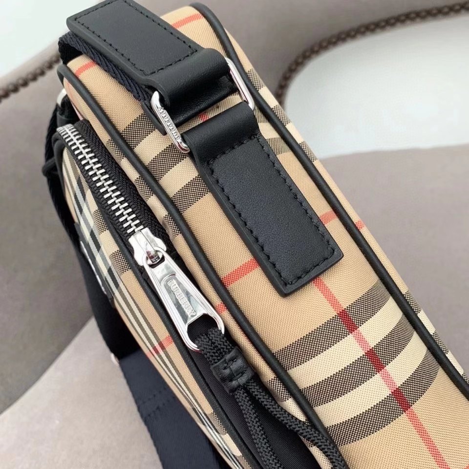 Burberry Vintage Check Crossbody Bag, typically identified as the "Freddie" model.