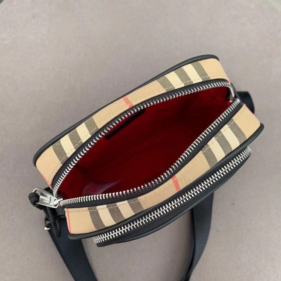 Burberry Vintage Check Crossbody Bag, typically identified as the "Freddie" model.