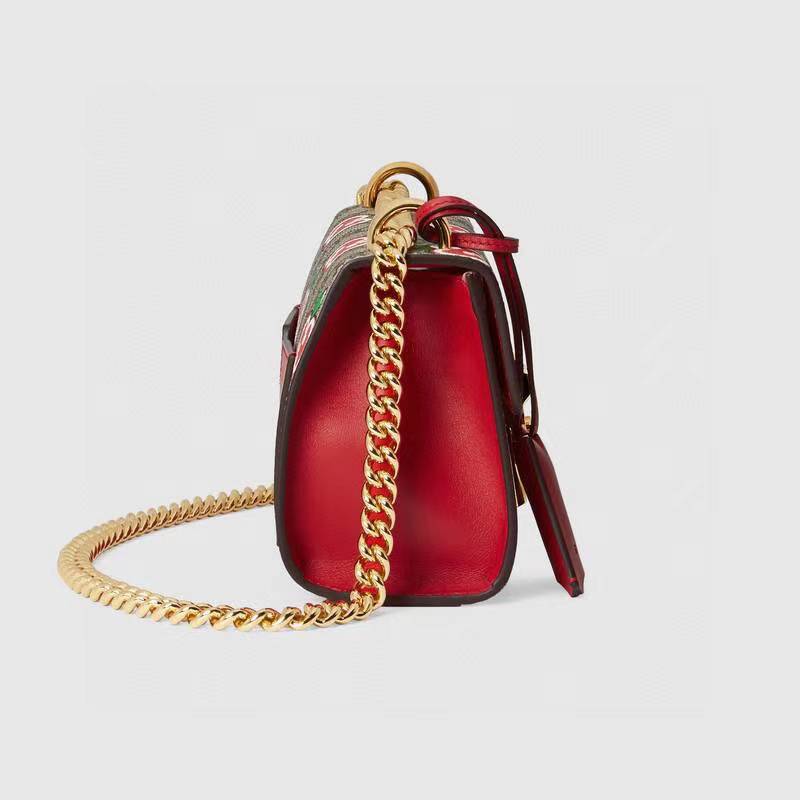 Gucci GG Supreme Apple Small Padlock Shoulder Bag