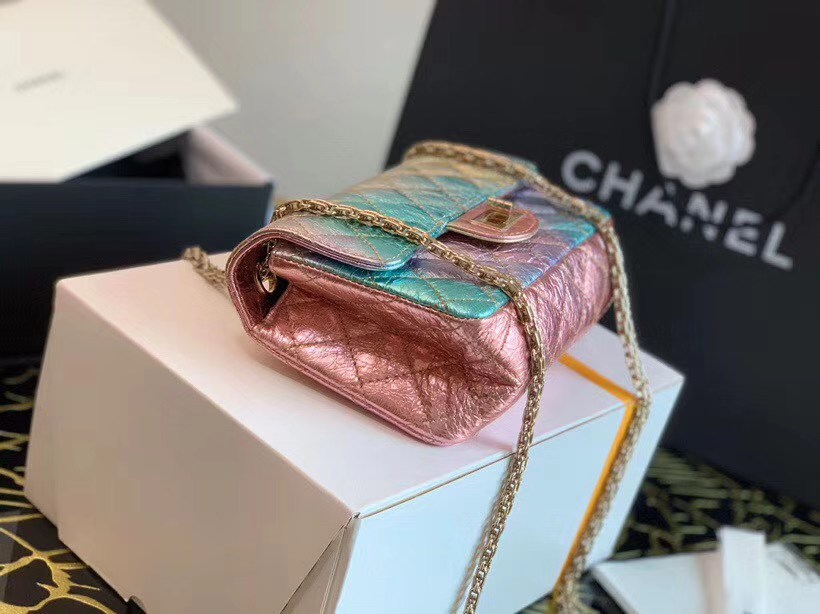 Chanel 20A Rainbow Metallic Reissue 2.55 Mini handbag
