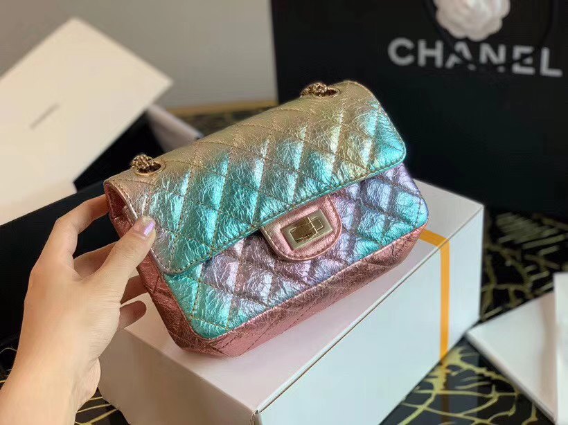 Chanel 20A Rainbow Metallic Reissue 2.55 Mini handbag