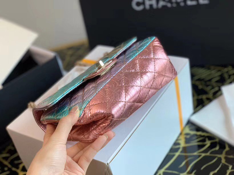 Chanel 20A Rainbow Metallic Reissue 2.55 Mini handbag
