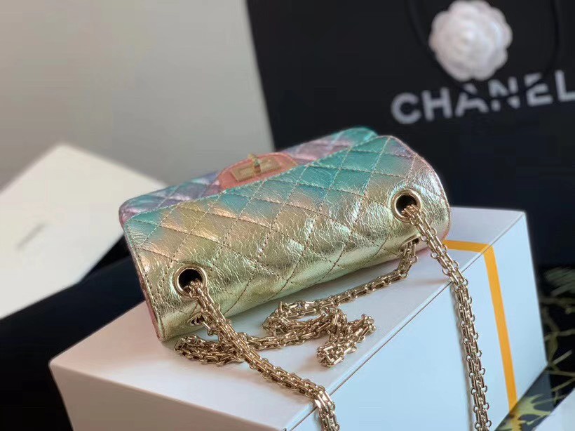 Chanel 20A Rainbow Metallic Reissue 2.55 Mini handbag