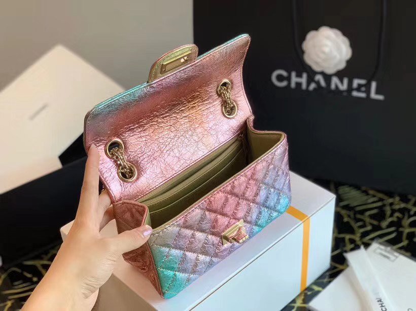 Chanel 20A Rainbow Metallic Reissue 2.55 Mini handbag