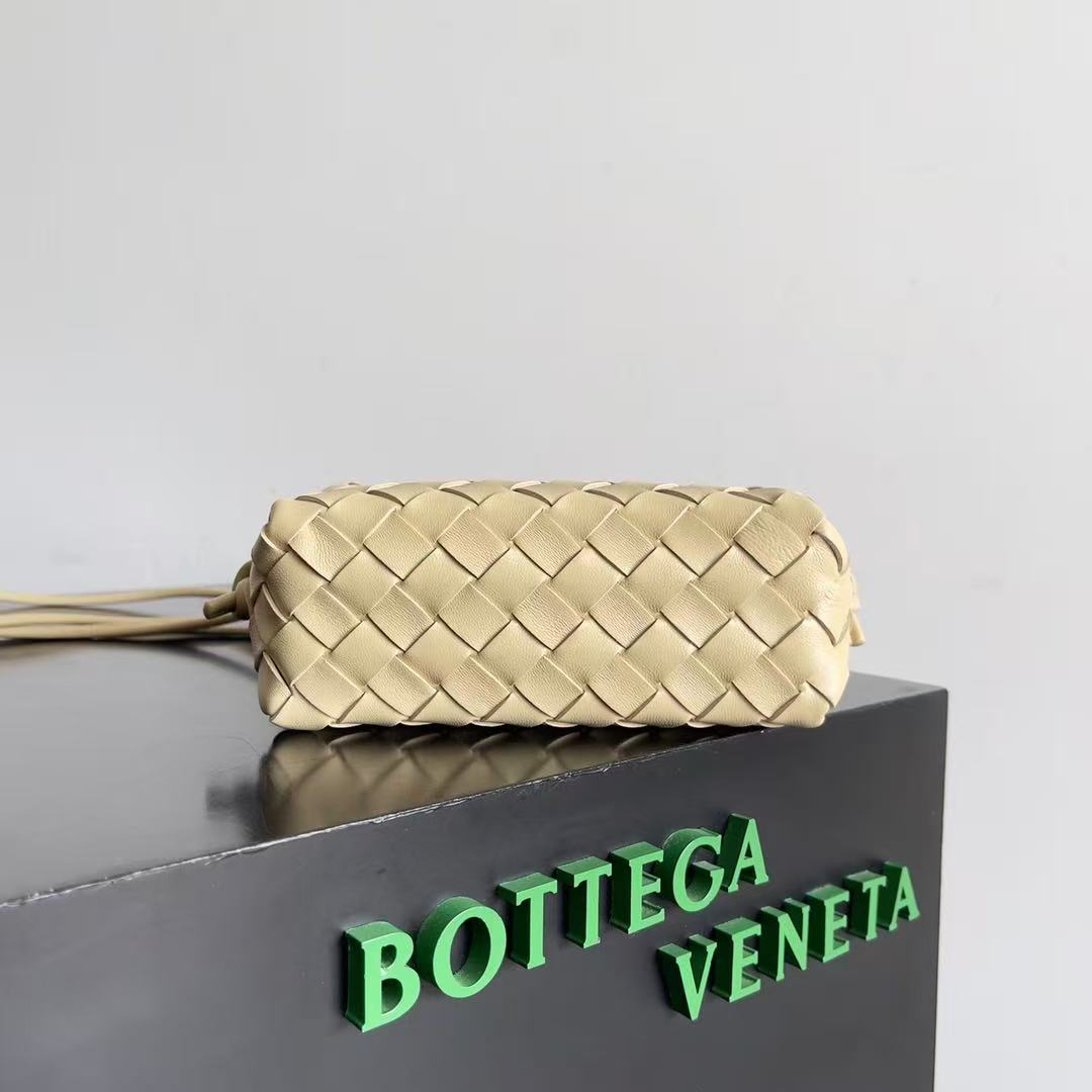Bottega Veneta Mini Loop Camera Bag crafted from woven leather in an iconic intrecciato style
