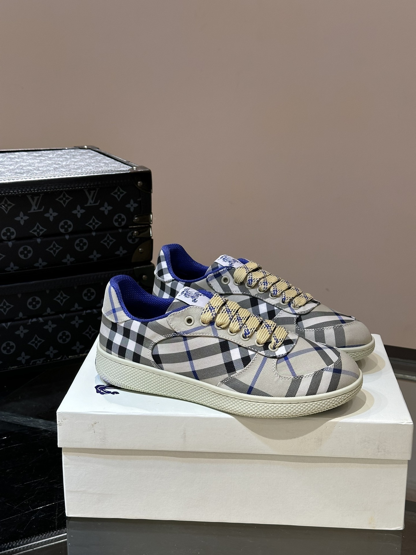 Burberry Check Terrace Sneakers.