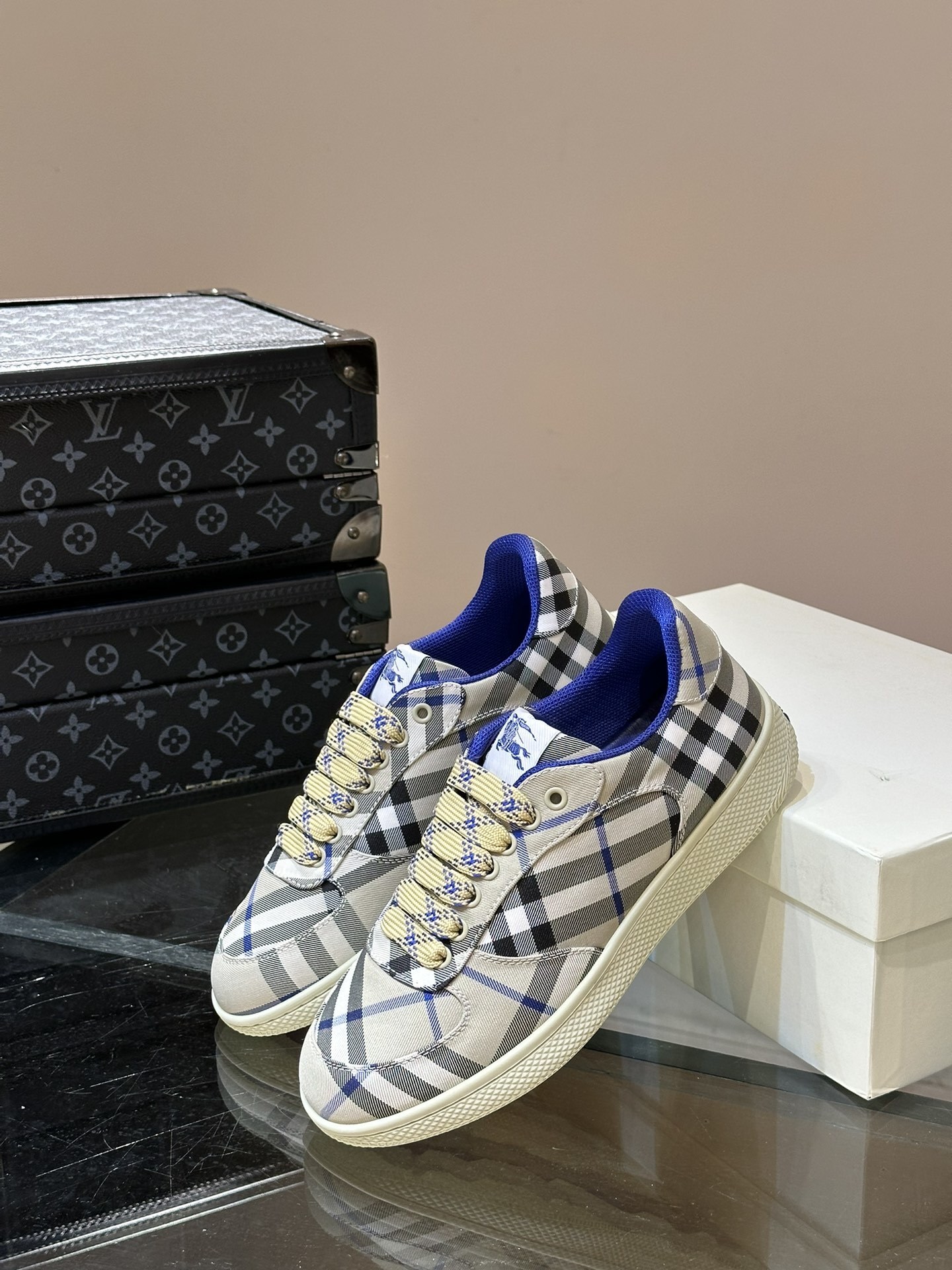 Burberry Check Terrace Sneakers.