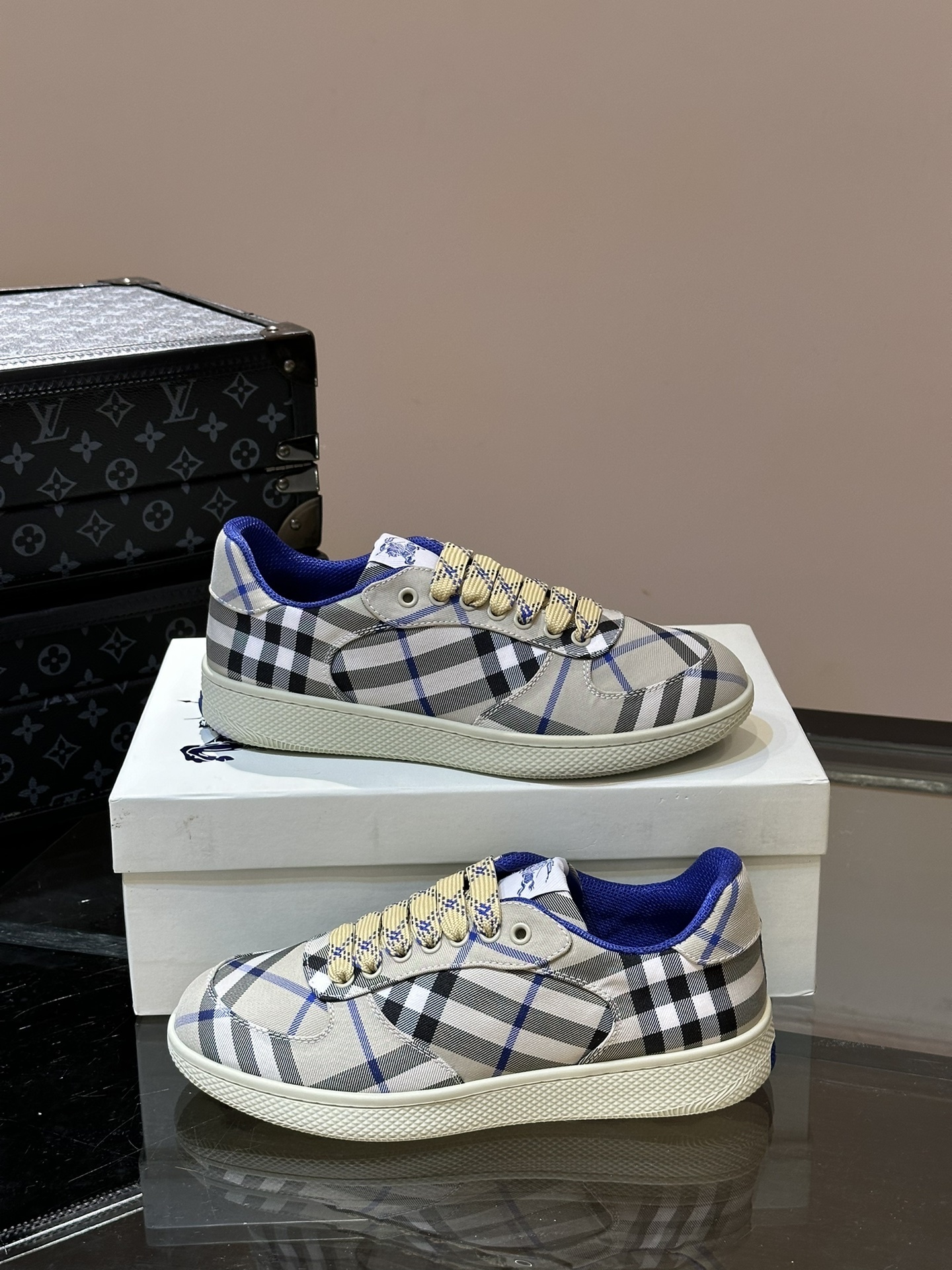 Burberry Check Terrace Sneakers.
