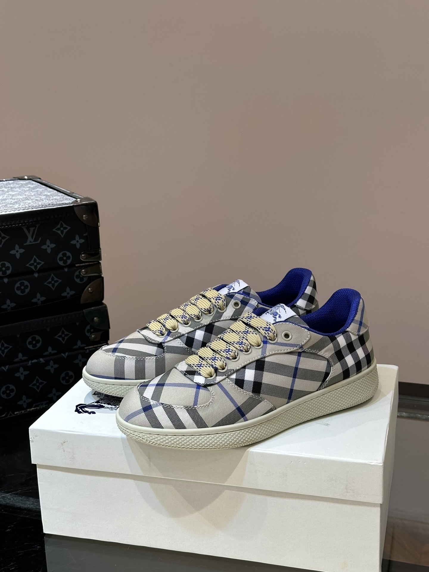 Burberry Check Terrace Sneakers.