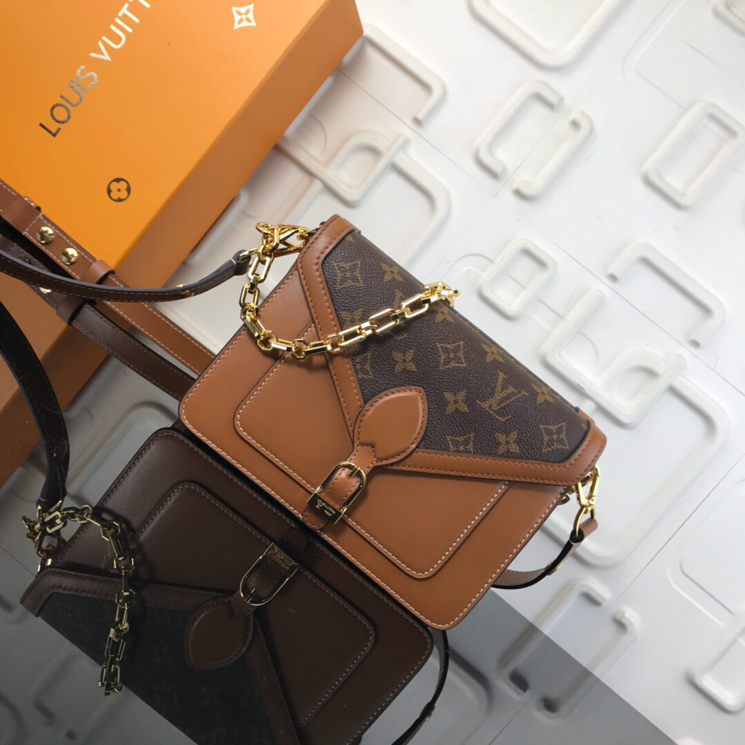 LV Biface Monogram Canvas Shoulder Bag.