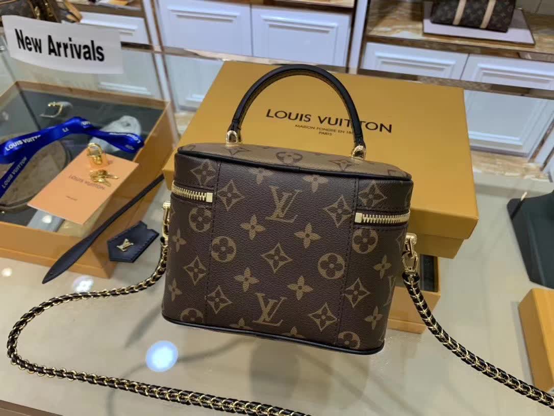 LV Vanity PM handbag in Monogram Reverse canvas