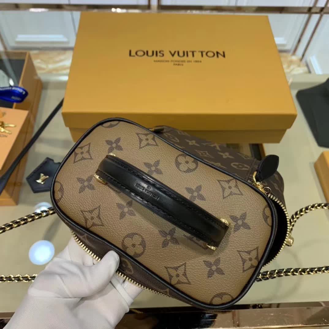 LV Vanity PM handbag in Monogram Reverse canvas