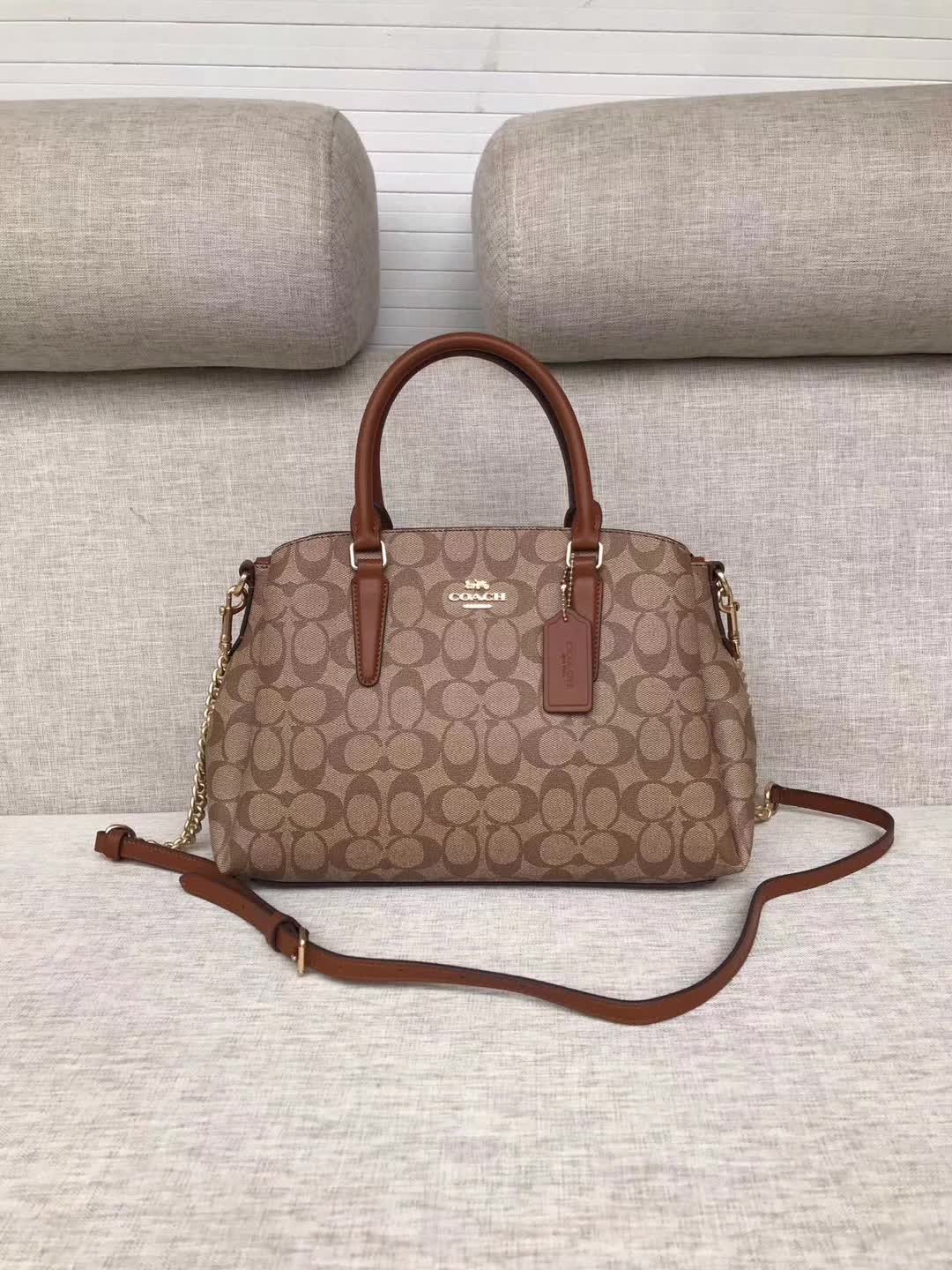 Coach Coach F29434 brown signature handbag