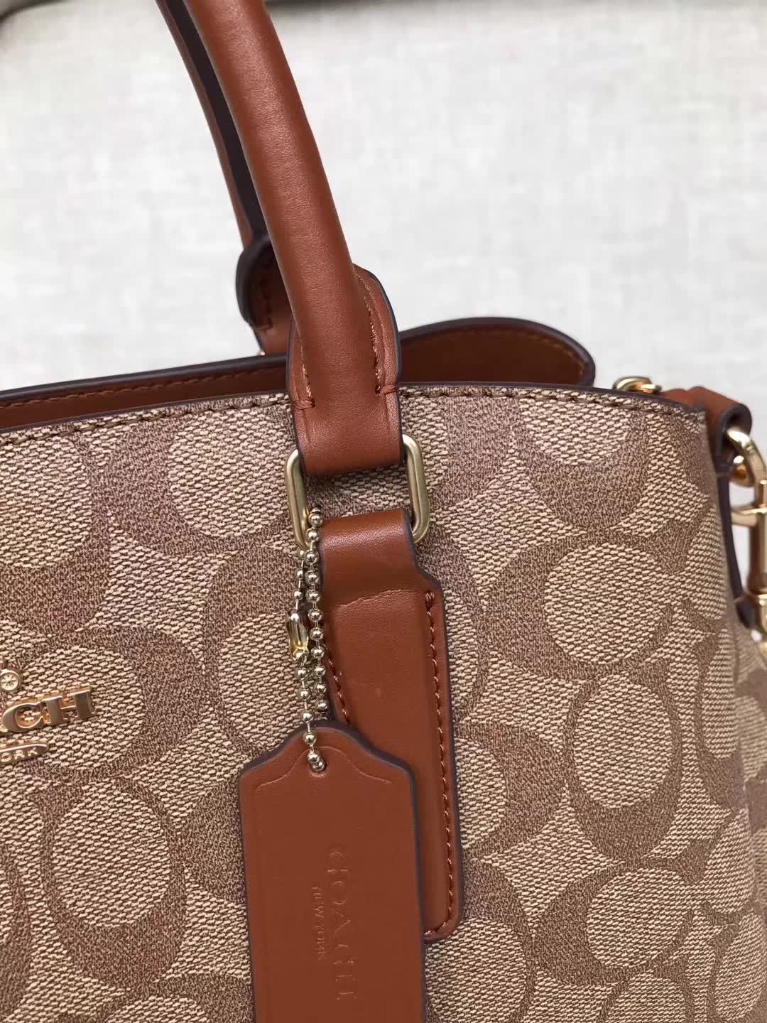 Coach Coach F29434 brown signature handbag