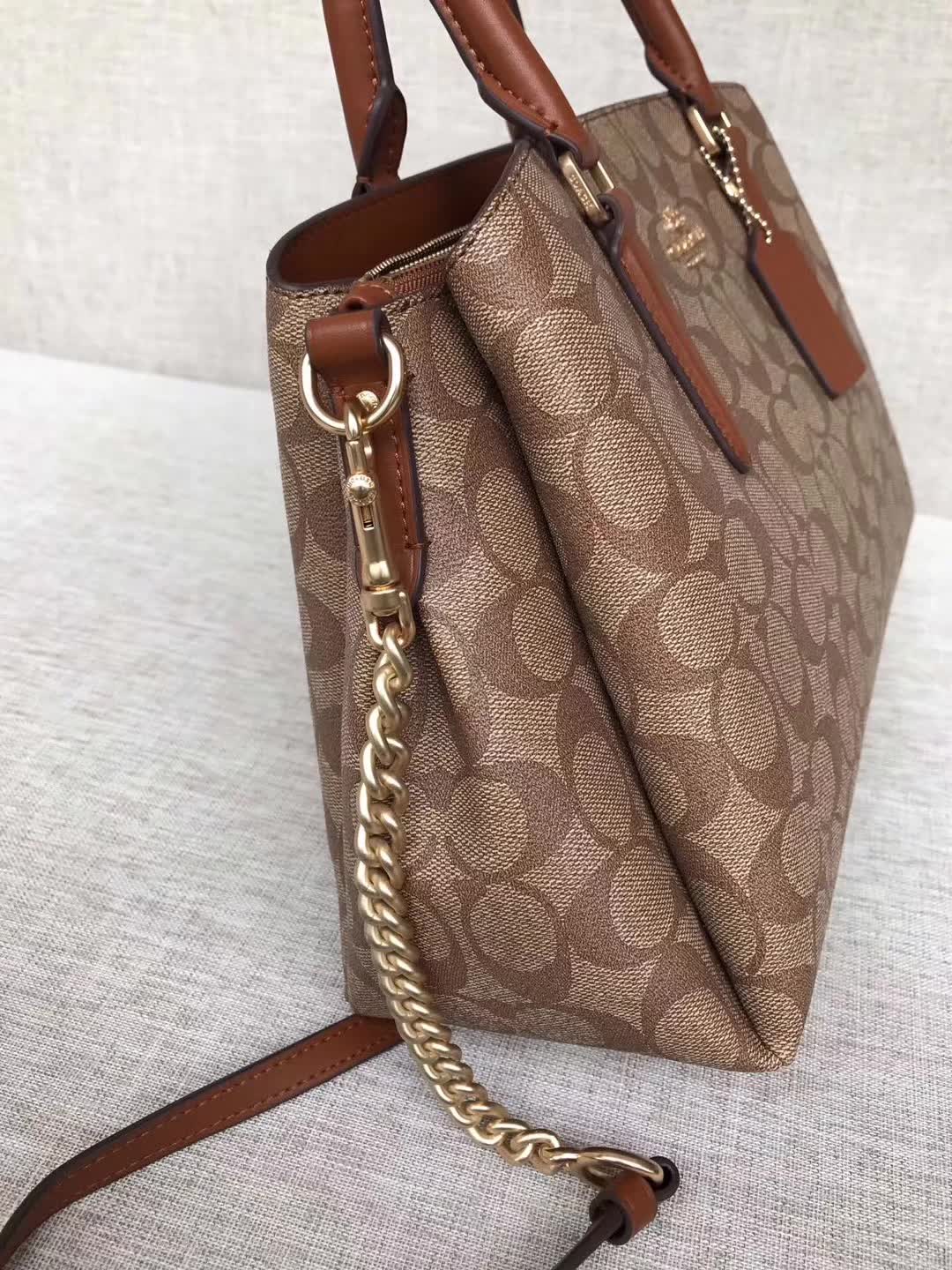 Coach Coach F29434 brown signature handbag