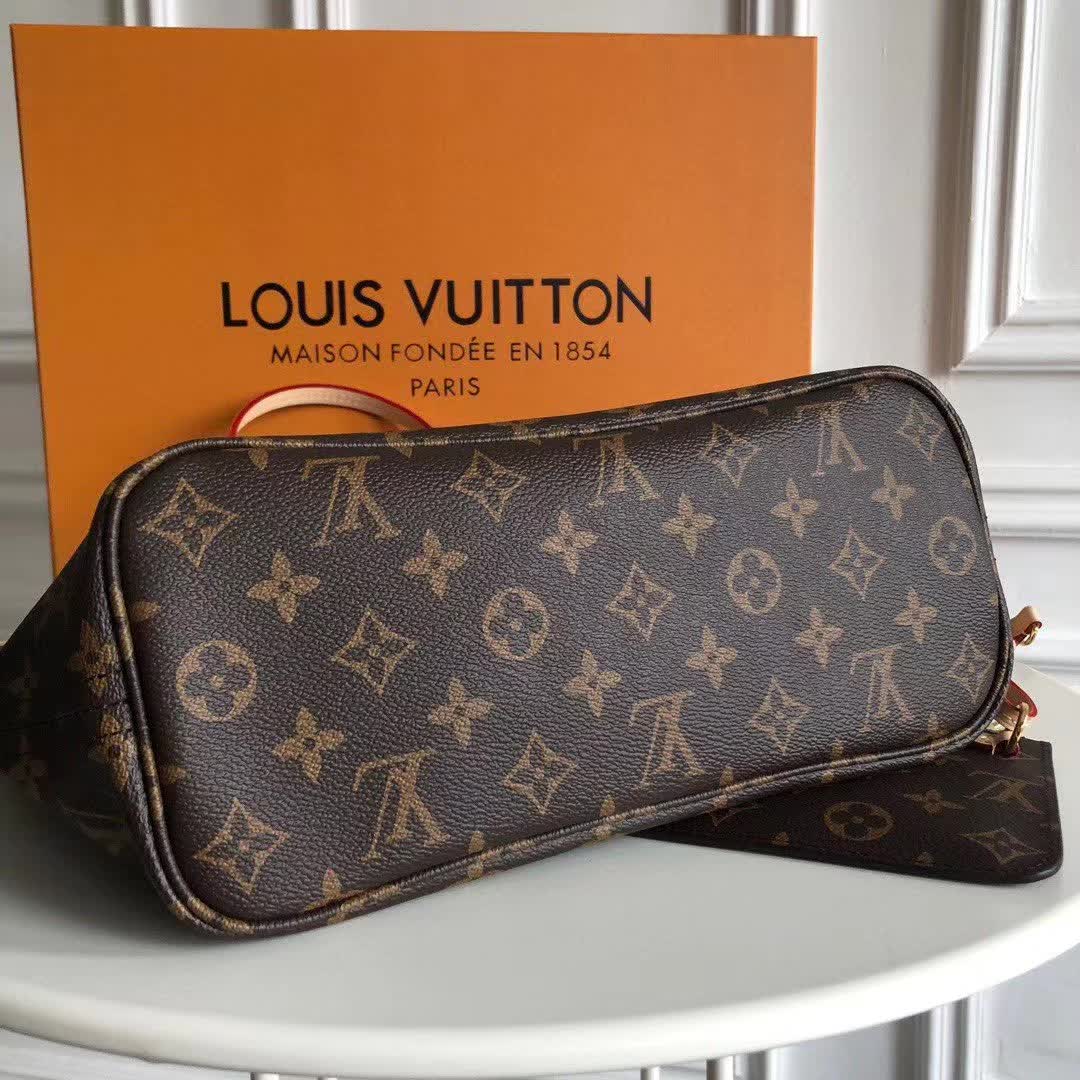 LV Neverfull handbag likely in the PM or MM size, crafted from the iconic monogram canvas