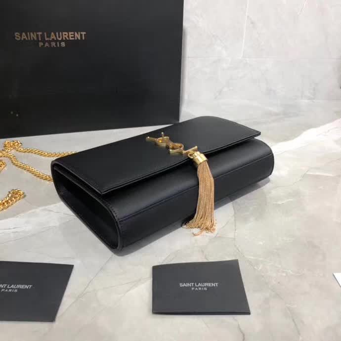 YSL Saint Laurent Kate Small Tassel Bag Handbag Black