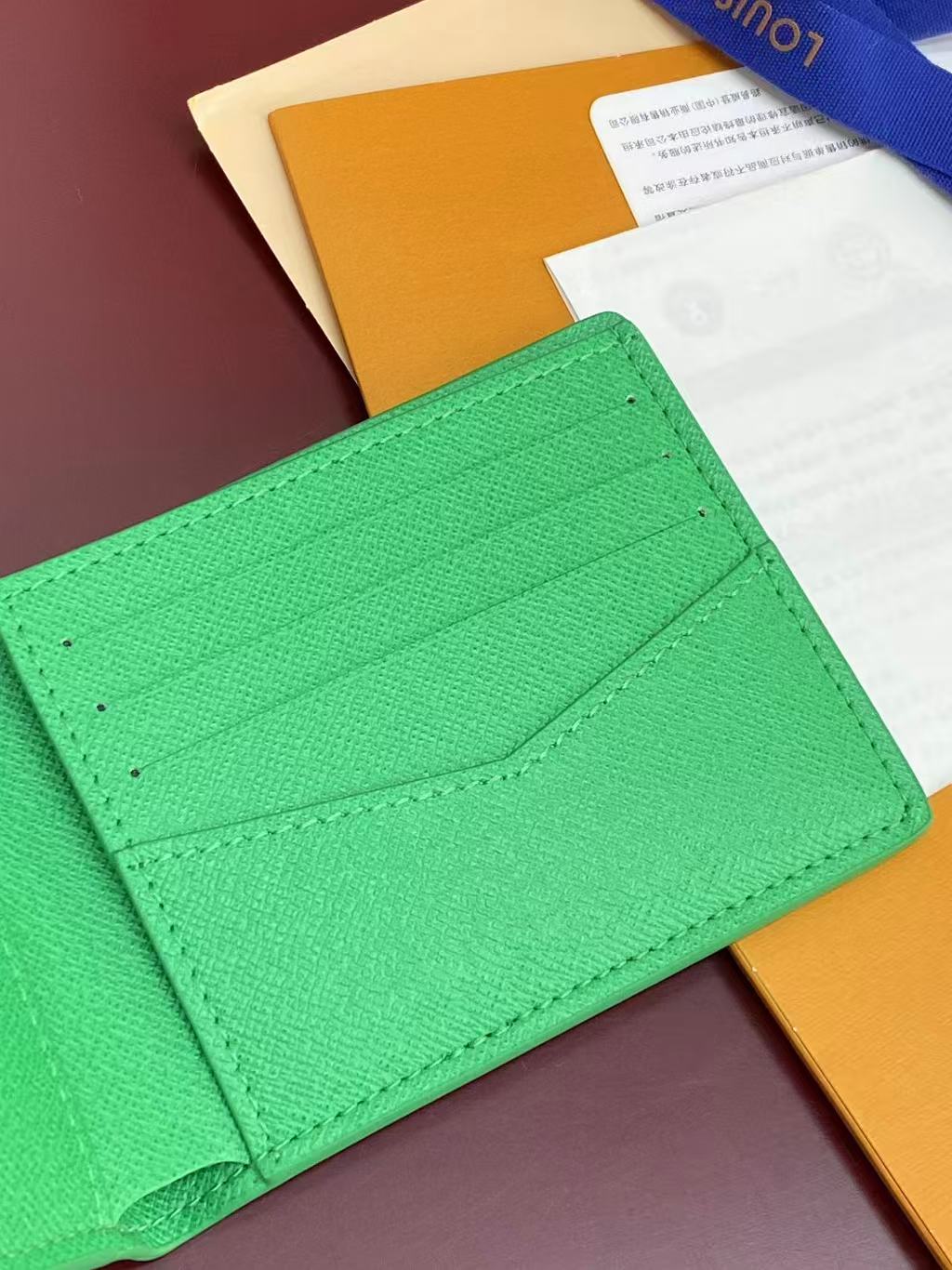 LV Slender Wallet in Golf Green, featured in the Monogram Other collection